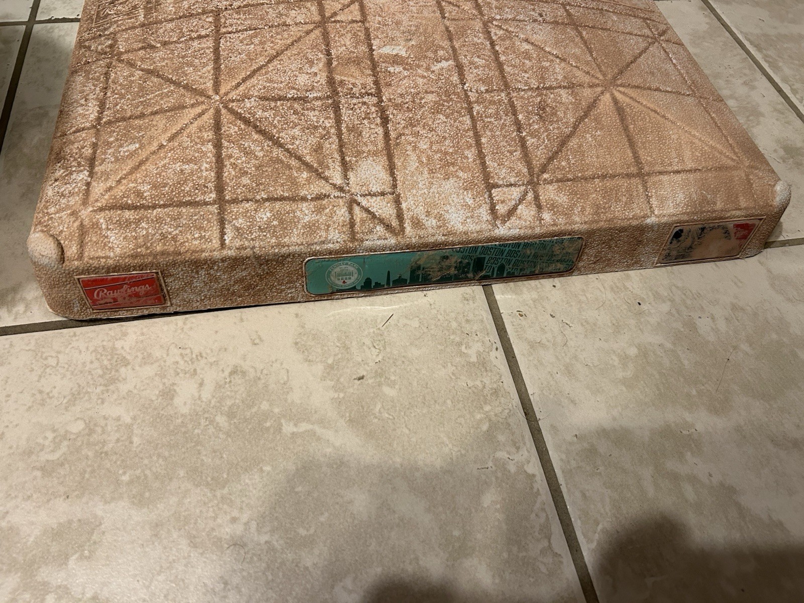 Boston Red Sox Cleveland Guardians Mlb Game Use Base April 2023 Coa Rare