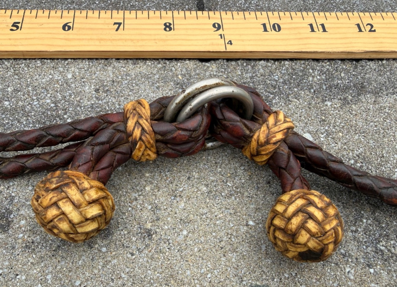 Vintage Russet Hand-Braided Leather & Rawhide Show Hobbles Cowboy Vaquero Horse