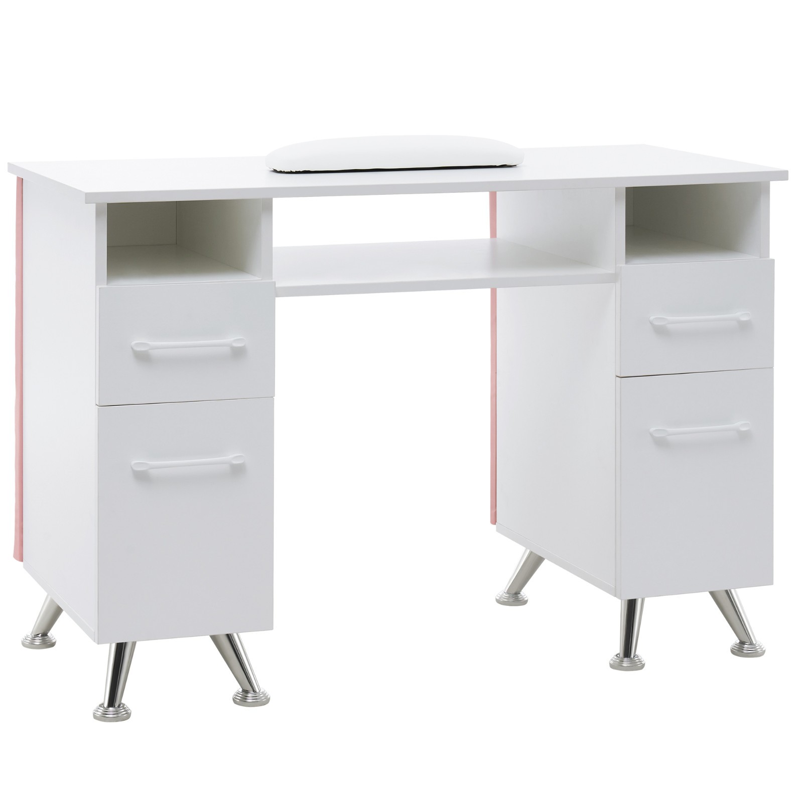 Acetone Resistant Manicure Table Nail Desk with Drawers, New