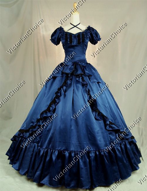 Victorian Belle Scarlett O'Hara Dress Fairytale Bridesmaid Gown Historical 206
