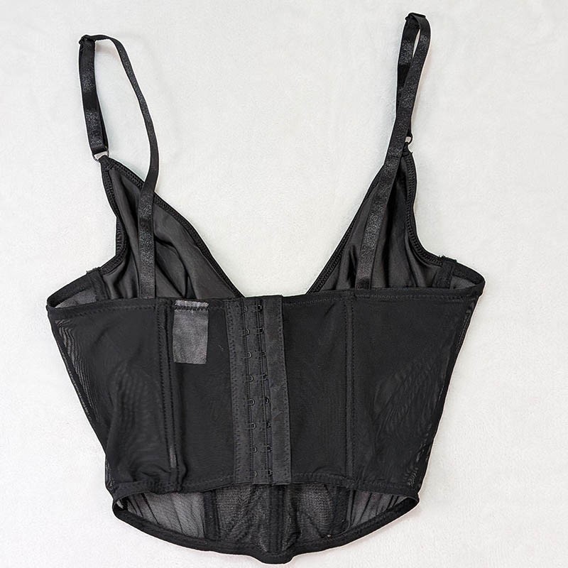 Spirit Bustier Corset Lace Womens M Black Whimsigoth Cosplay Y2K Fairy Grunge