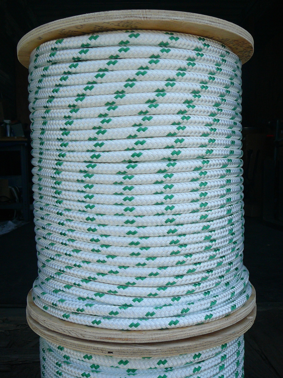 NovaTech XLE Halyard Sheet Line, Dacron Sailboat Rope 7/16" x 100' White/Green