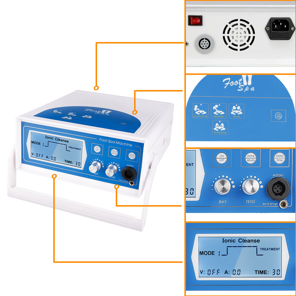 Ionic Detox Foot Spa Bath Machine Ion Cleanse for Home Use Massager Relief Pain