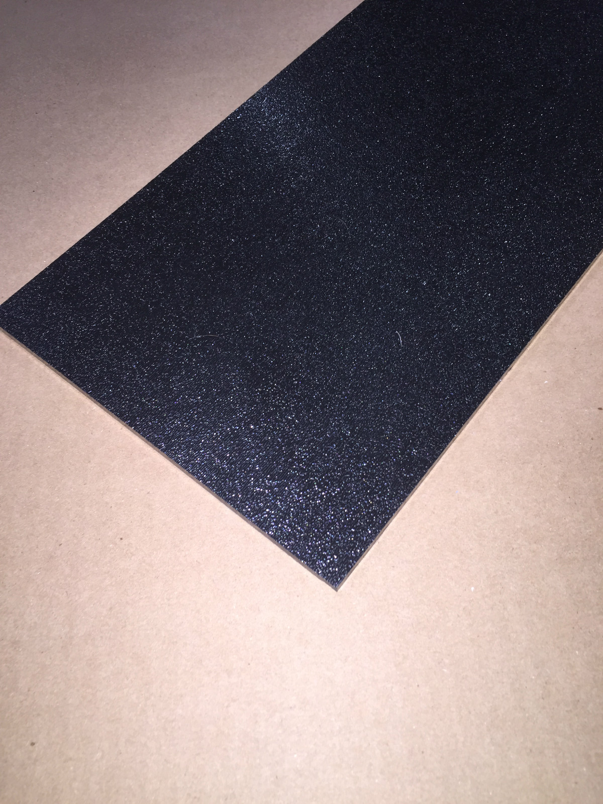 ABS Black Plastic Sheet 1/4" x 12" x 24" (.250") Haircell 1 side 6mm stereo