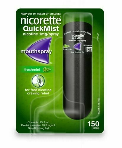 Nicorette Quickmist Fresh Mint 150 sprays - "SHIPS SUPER FAST FROM USA"