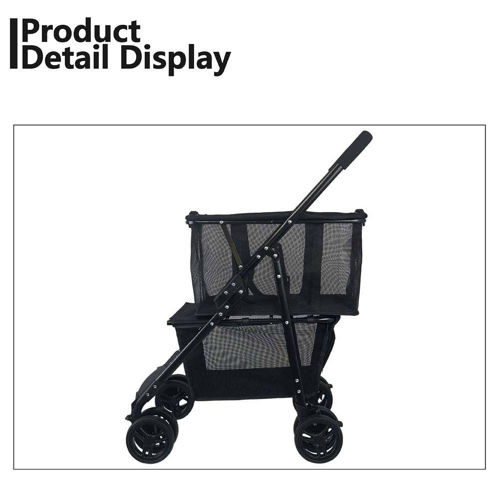 Collapsible Shopping Cart Utility Trolley Cart with Removable Tote&Swivel Wheels