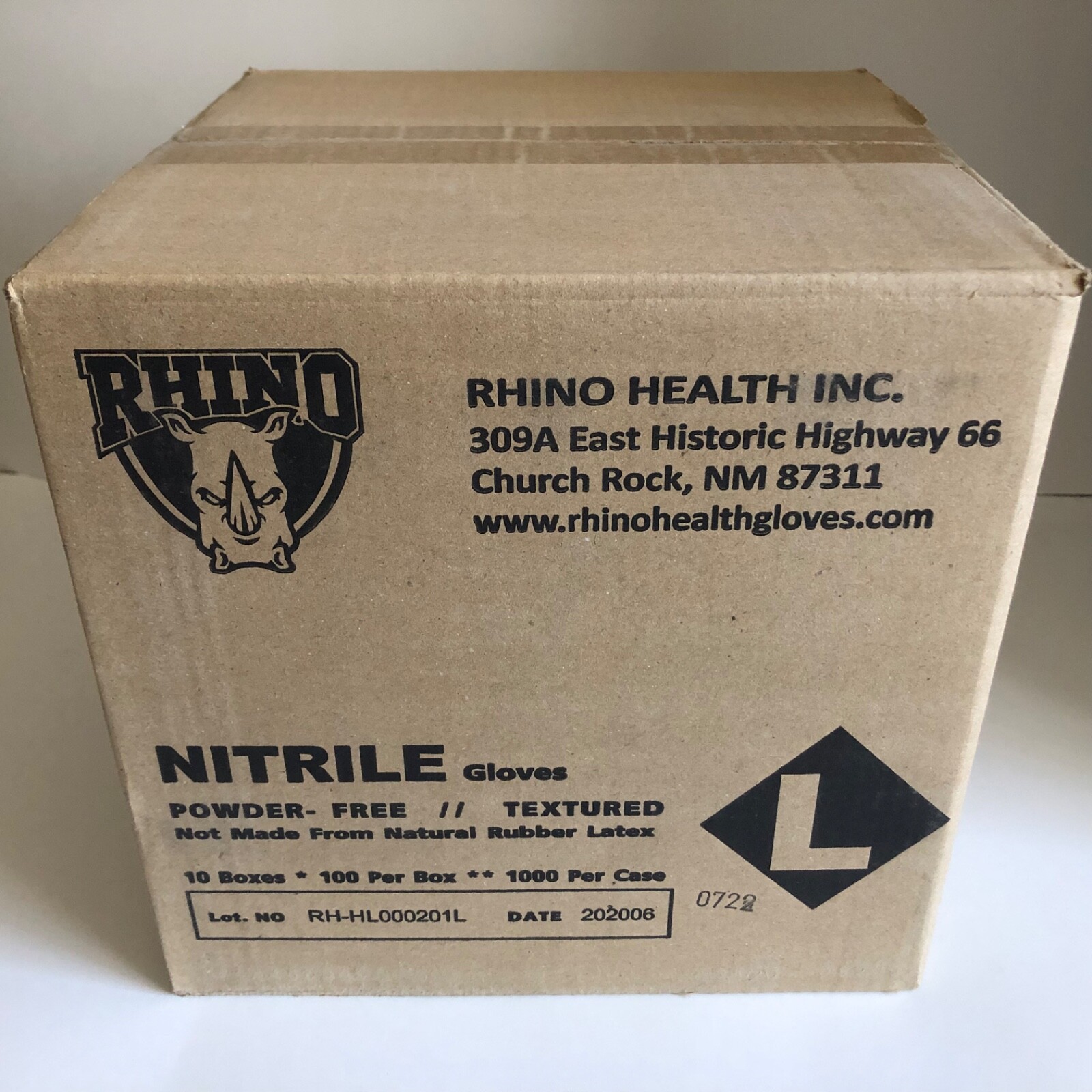 1000 Case - Rhino Purple Nitrile Gloves Powder Free Chemo Rated Size Small Large
