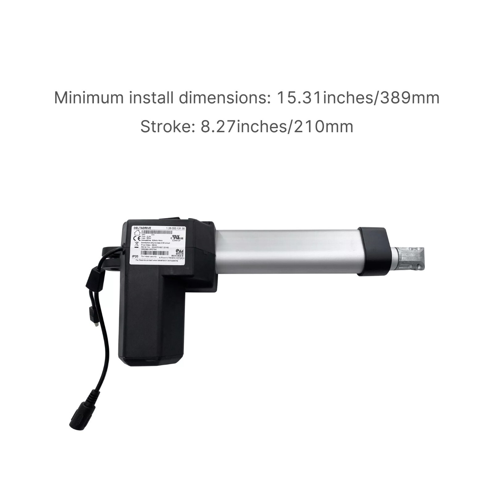 Okin Deltadrive Actuator Motor Kit 1.28.000.131.30 for Lift Chair Power Recliner