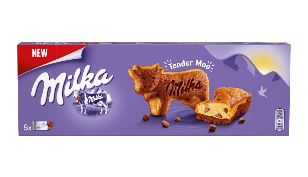 Milka TENDER MOO Soft cakes with milk chocolate -COW SHAPED 140g/1 box FREE SHIP