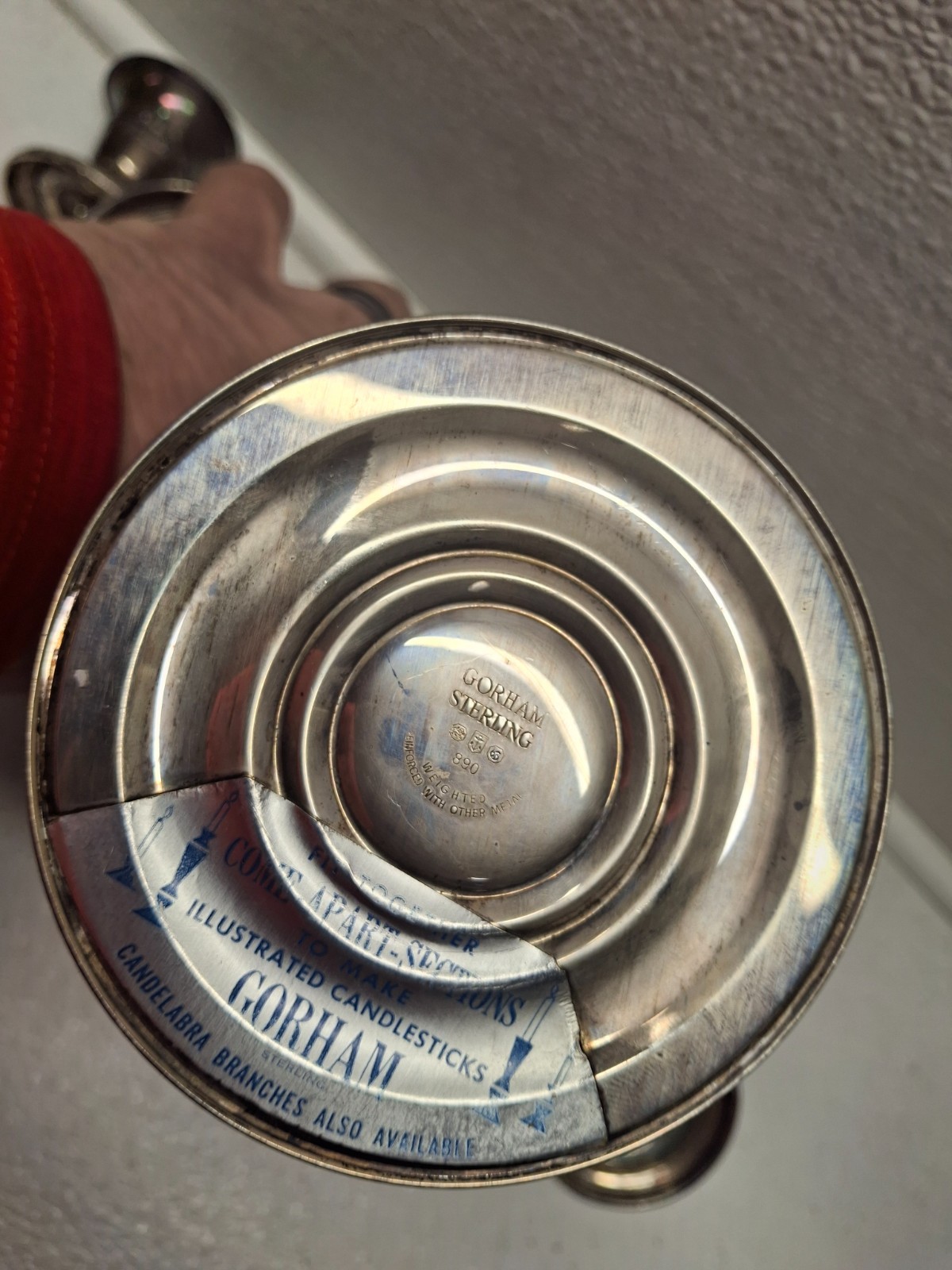 Vintage Gorham Sterling Silver Candelabra Candle Holders 890 (2) with Extras