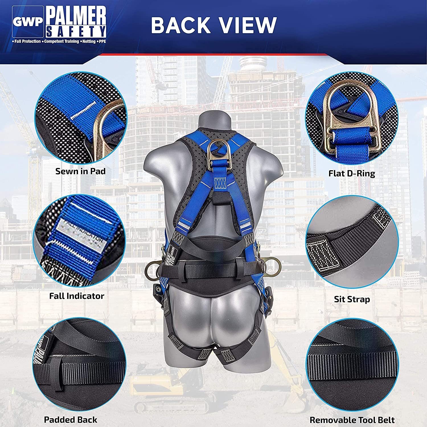 Palmer Safety Fall Protection Hammerhead Kit I 5pt Safety Harness