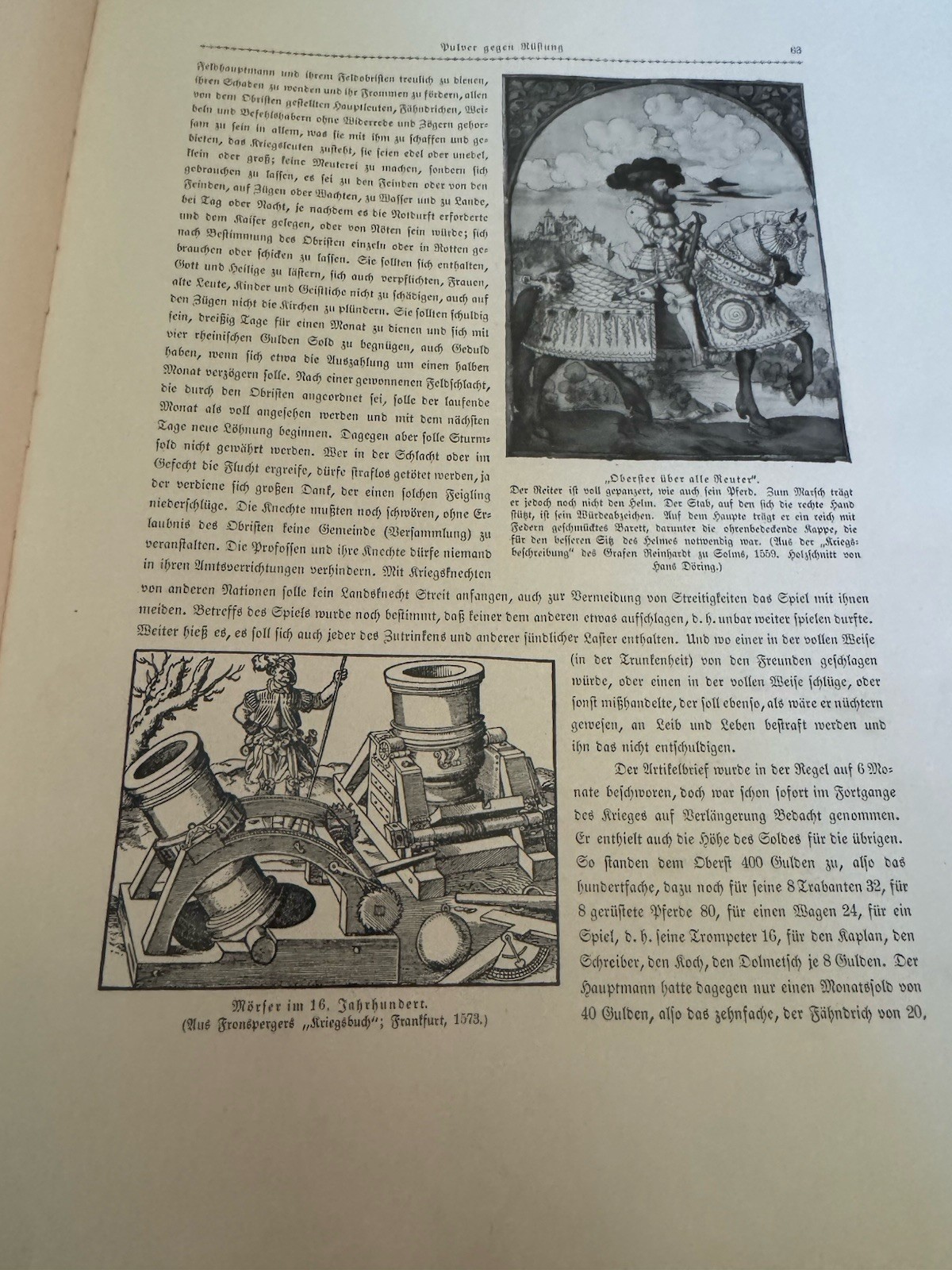 1931 German Army History Pre 1863 In German 323 Pages. Military Weapons Unit