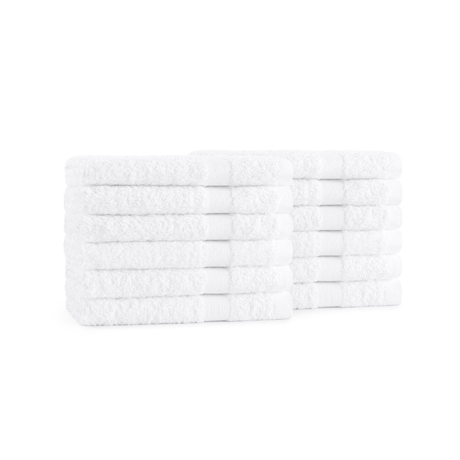 Admiral Hospitality Washcloths 12x12 (Bulk Case of 300), White, Cotton Blend