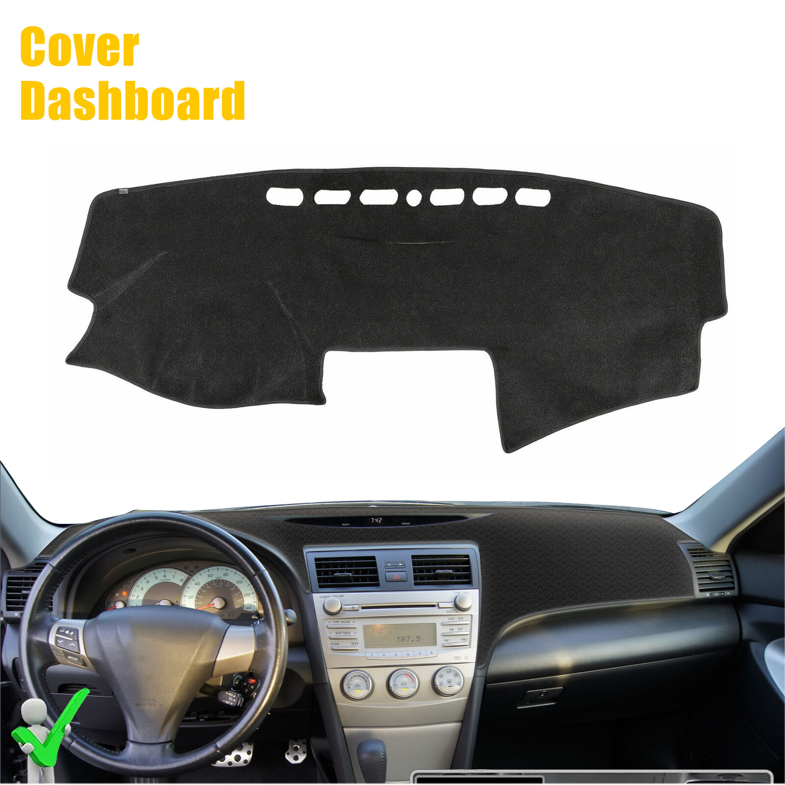 For TOYOTA CAMRY 2007-2011 US Dashmat Dash Cover Dashboard Mat Car Interior Pad