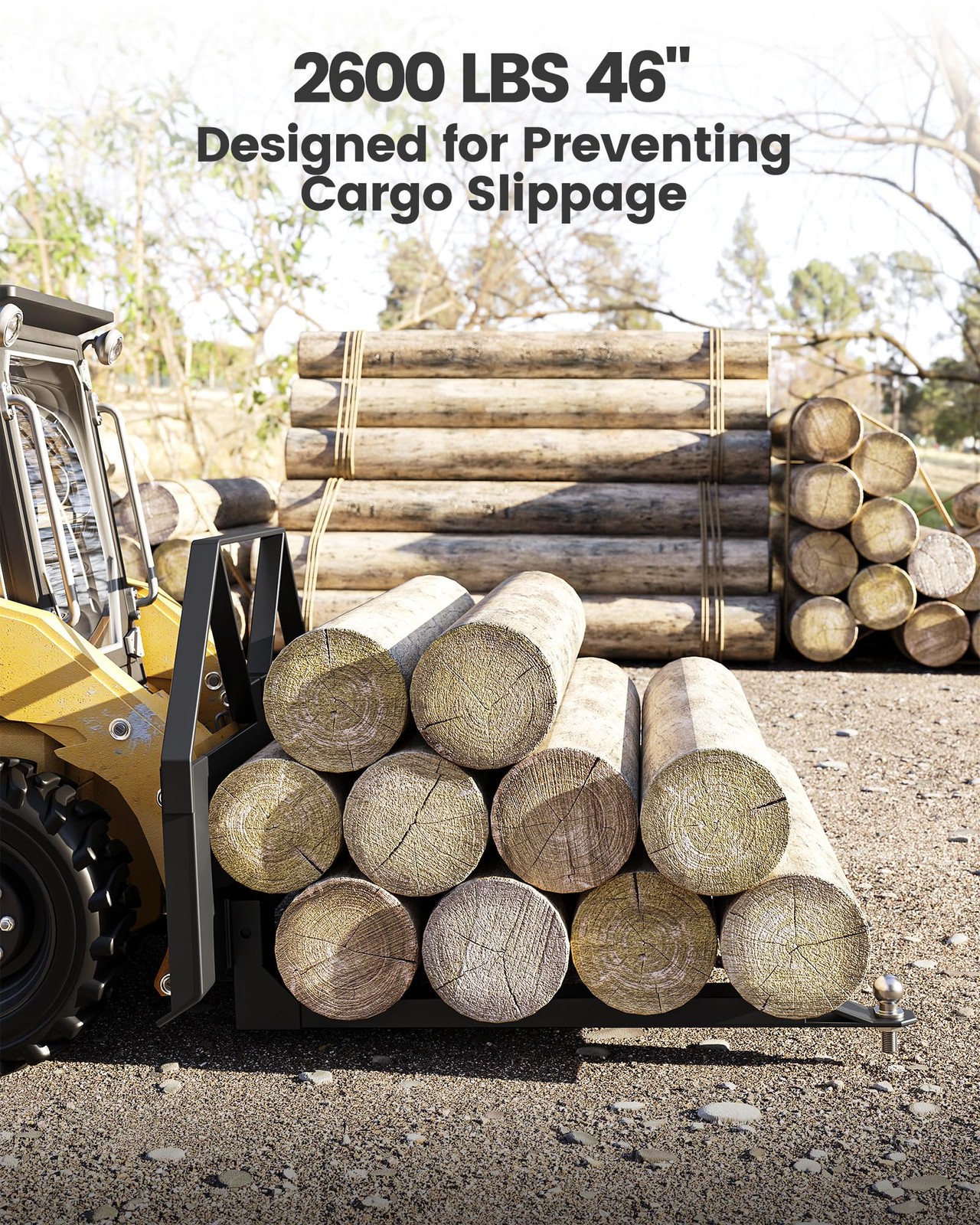 2600LBS 46" Heavy Duty Pallet Forks ,Quick Attach Mount Tractor Forks Skid Steer