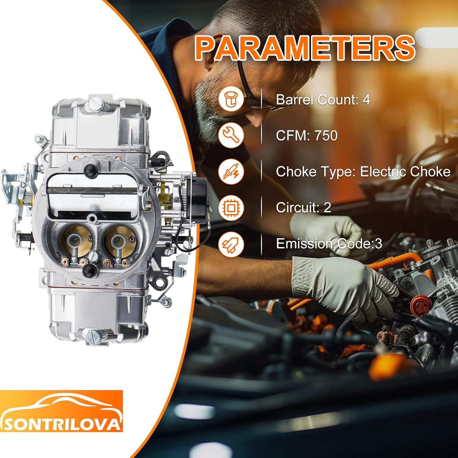 Replace Holley BR-67213 Carburetor 4150 Model 750 CFM 4 Barrel 2-Circuit