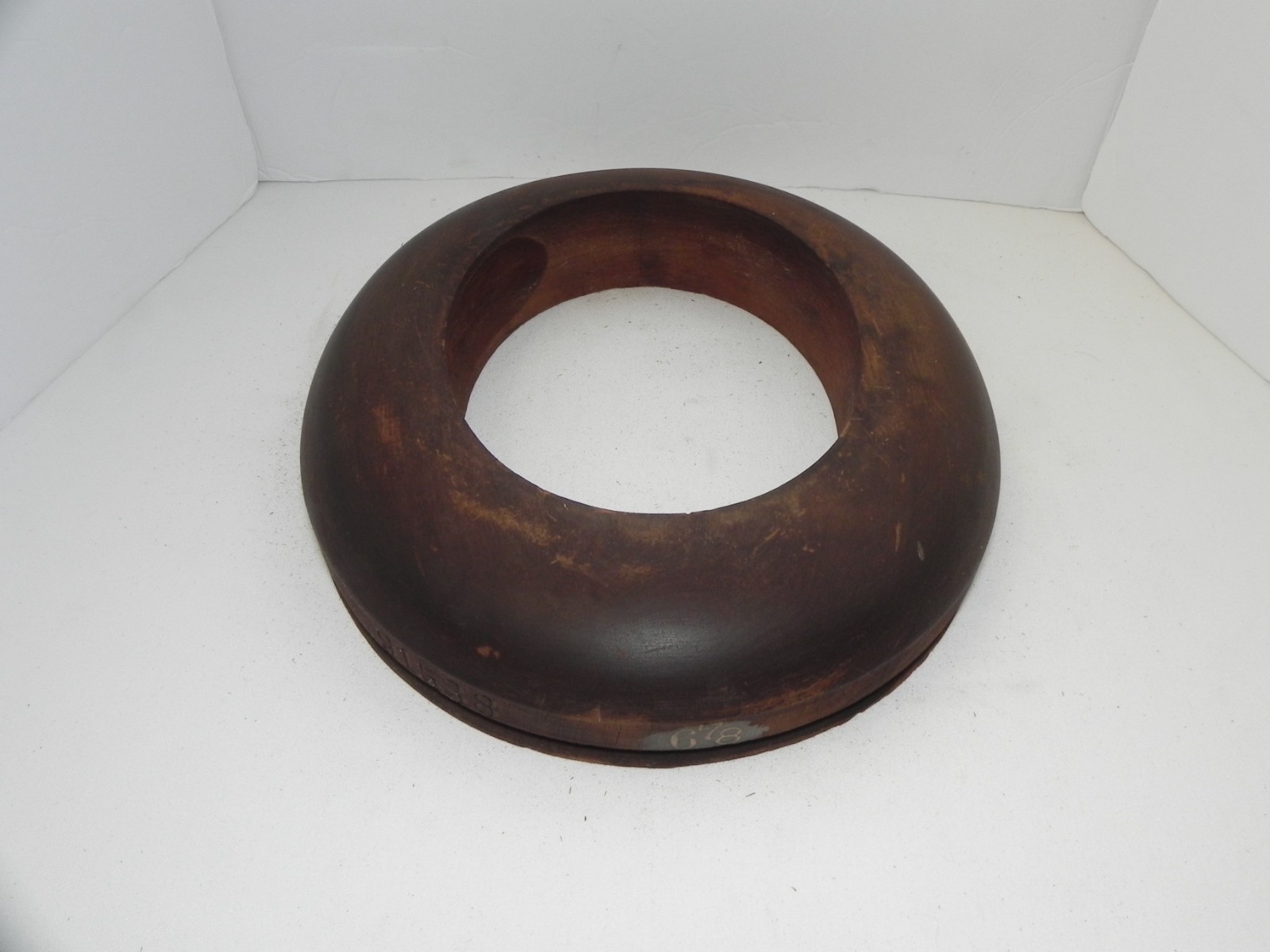 Vintage Wooden Millinery Hat Brim Mold.