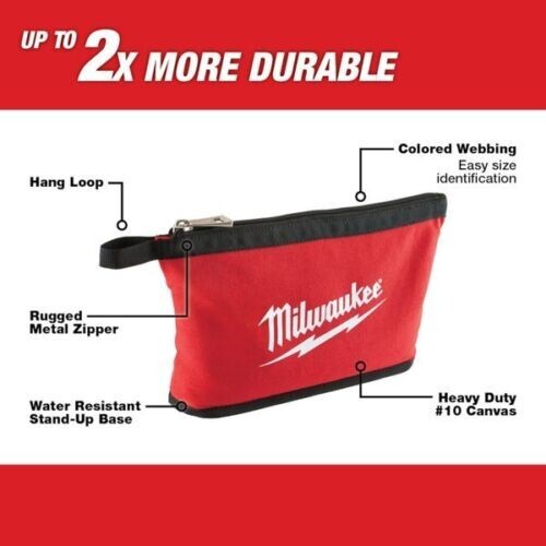 Milwaukee Tool 48-22-8180 Security Zipper Pouch Bag Tote ✅ NEW WITH TAG! ✅