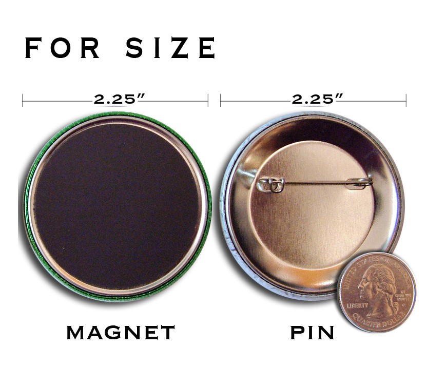 Retro Valentine Ice Cream Super Cute Handpressed Magnet or Pin - 2.25"