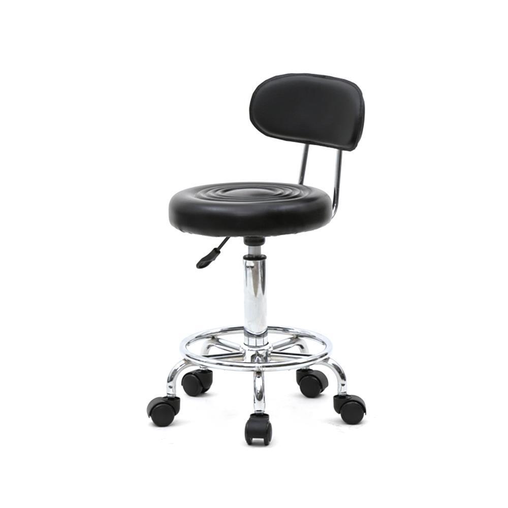 Rolling Swivel Salon Stool Chair with Back Support Height Adjustable Hydraulic