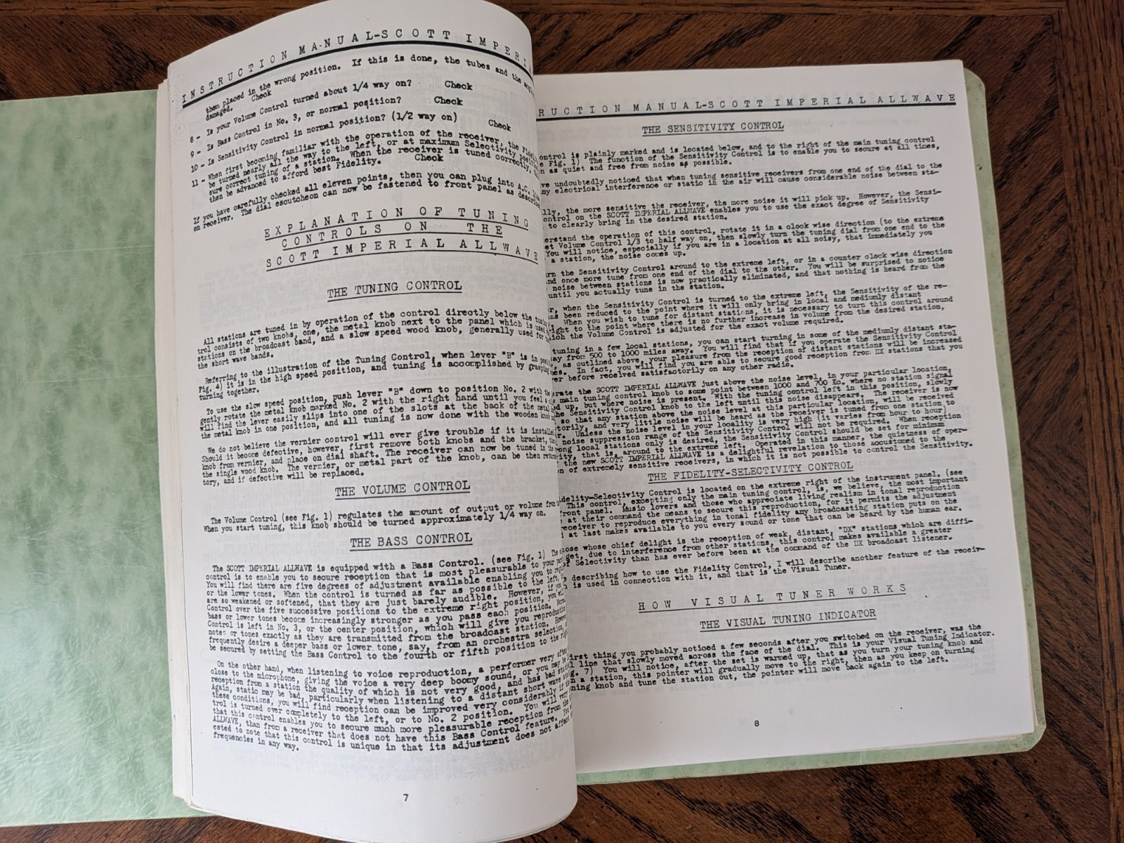 EH Scott 1936 Allwave Imperial Photocopy Documentation Book