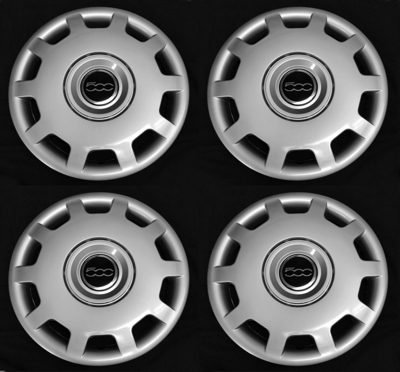 SET (4pcs) Wheel covers FITS 500 2010 - 2016 POP Abarth 15" Hubcap Rim NEW