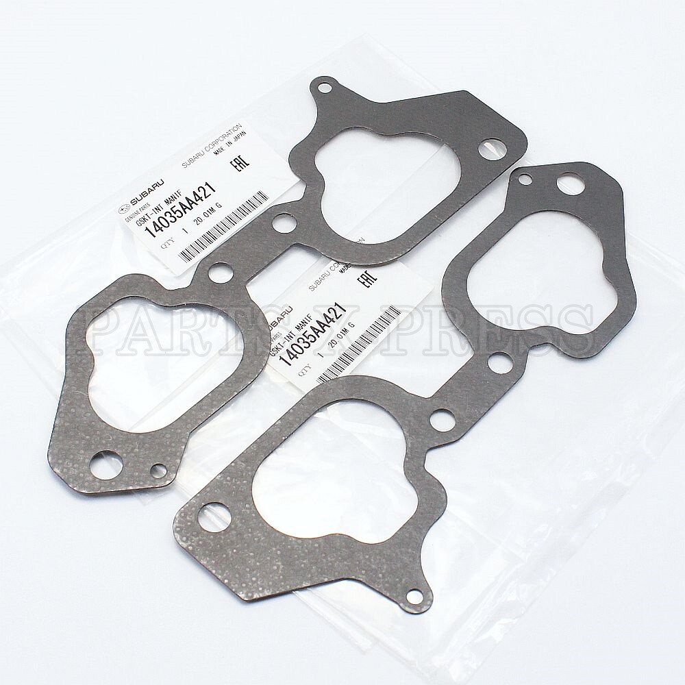 NEW GENUINE OEM SUBARU SET OF TWO INTAKE MANIFOLD GASKETS BAJA LEGACY 14035AA421