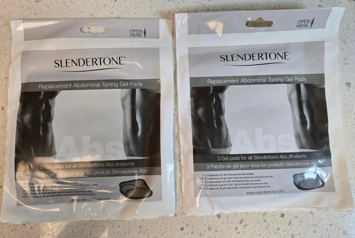 2-SLENDERTONE Replacement Abdominal Toning Gel Pads 2 Sets of 3 Pads See Dates