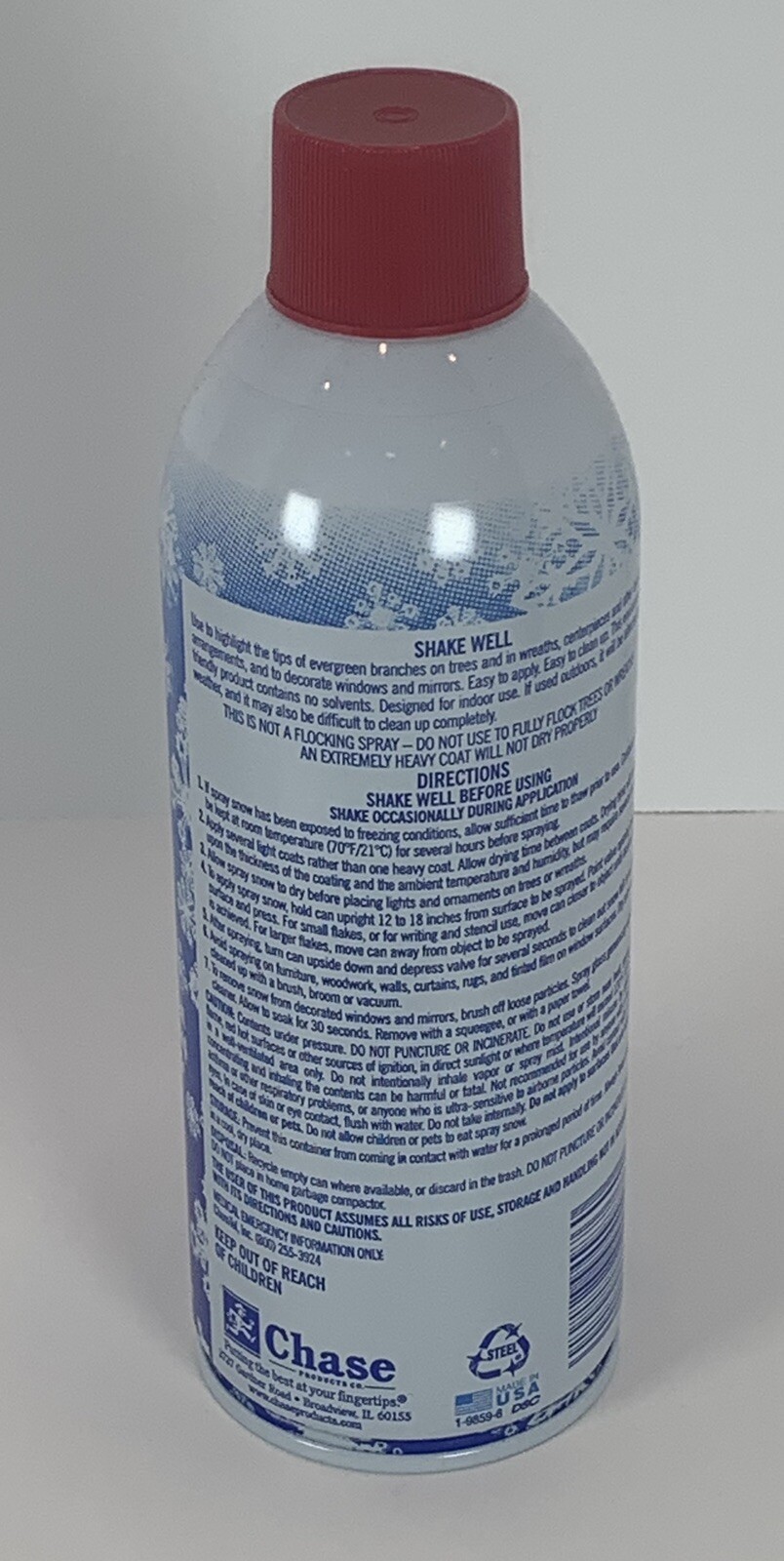 Santa Snow Spray Aerosol Snow 9oz Can Crafts Wedding Fake Artificial Christmas