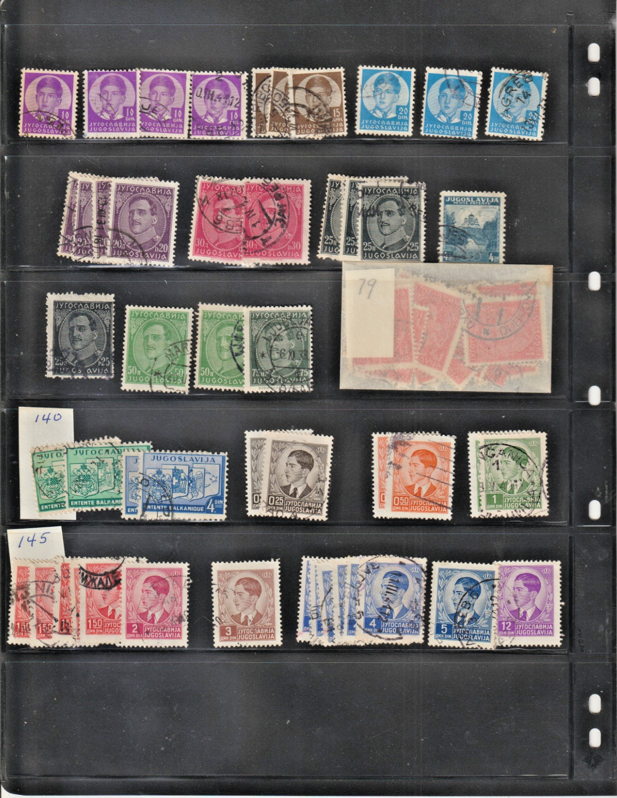 YUGOSLAVIA - KINGDOM 1921-1939 Large Collection, Accumulation, Stock Used stamps