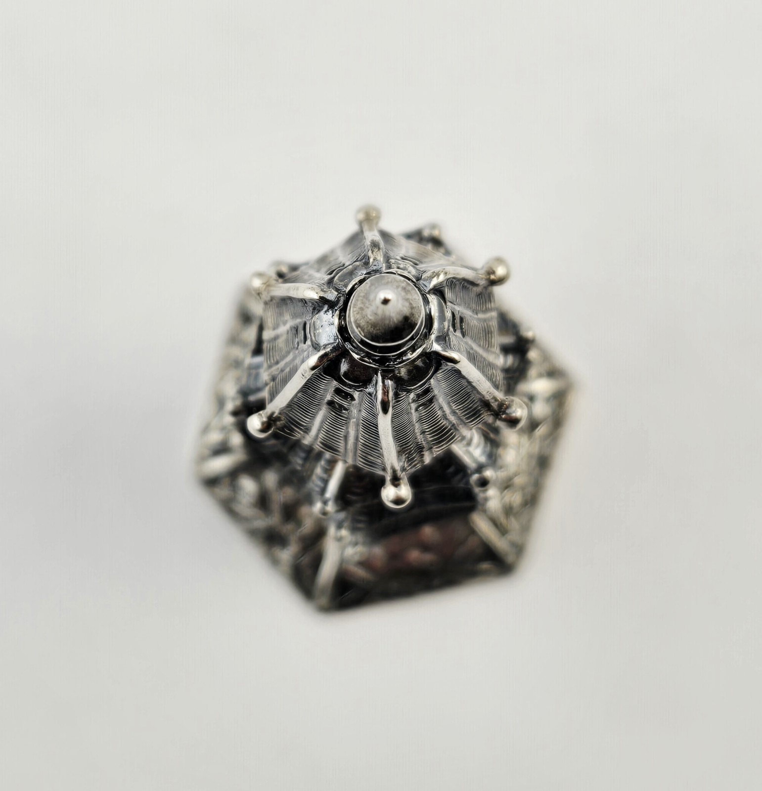 Vintage Japanese Sterling Silver Pagoda Salt Pepper Shaker 3.25" Temple- 31.3g