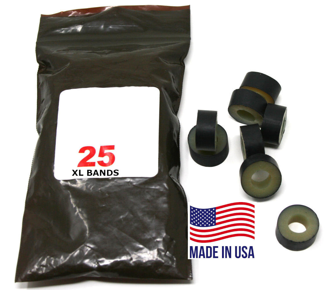 XL Bull Band Rings 25 Count Castrate Bulls Cattle Sheep Goats Bigger Bands