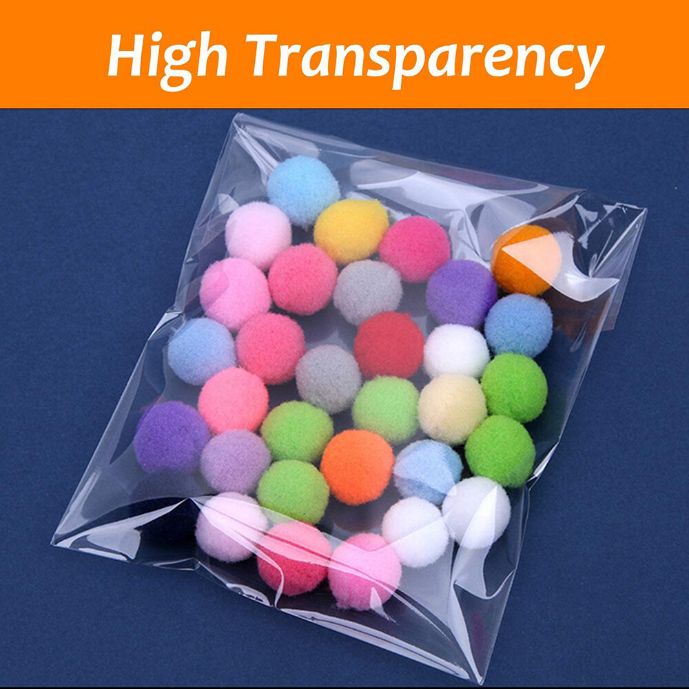 Clear Plastic Bags Resealable Self Seal Cello Bag Lip Tape Poly Apparel T-Shirt