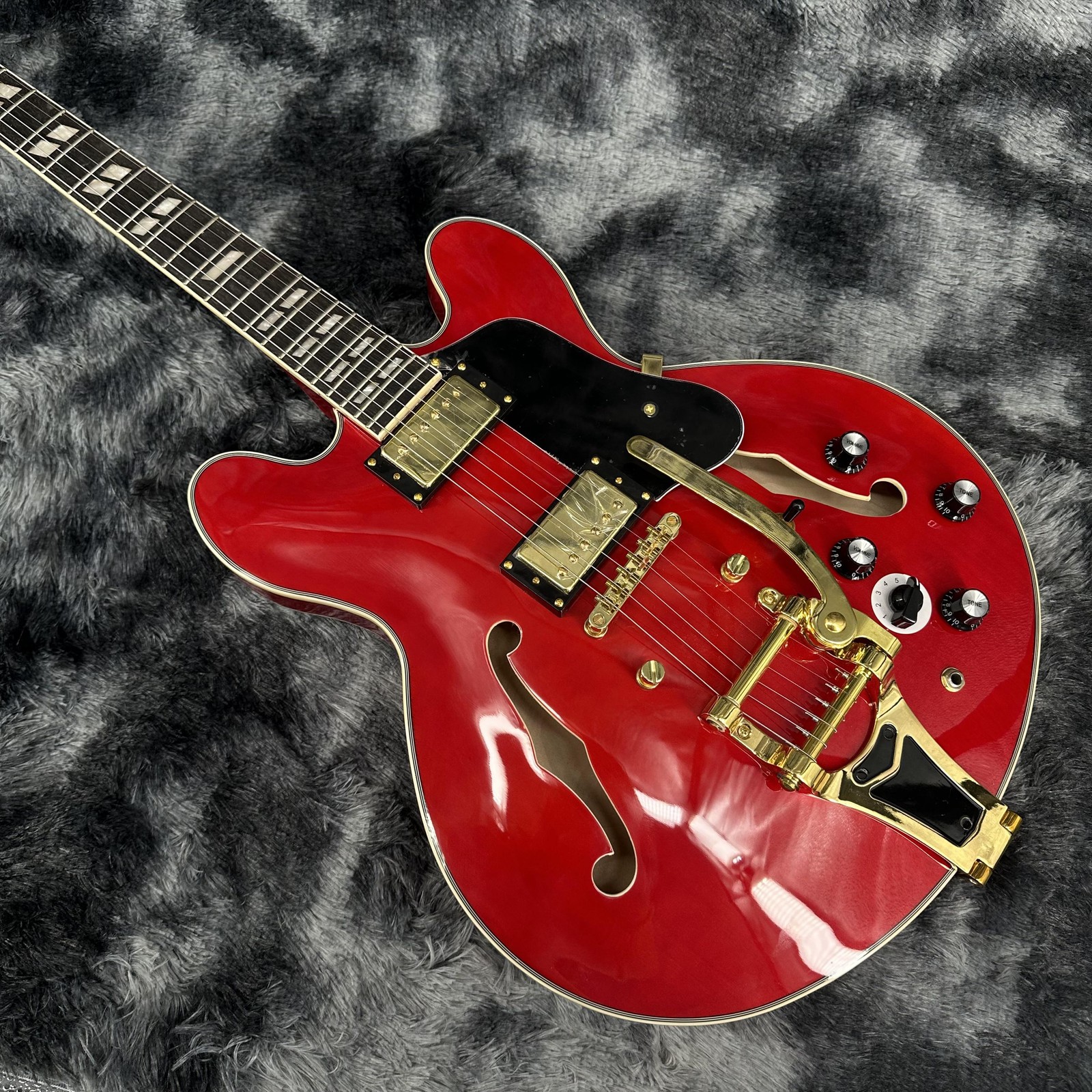 Back to the Future"1955"ES-345 Cherry Red Electric Guitar Rosewood Fingerboard