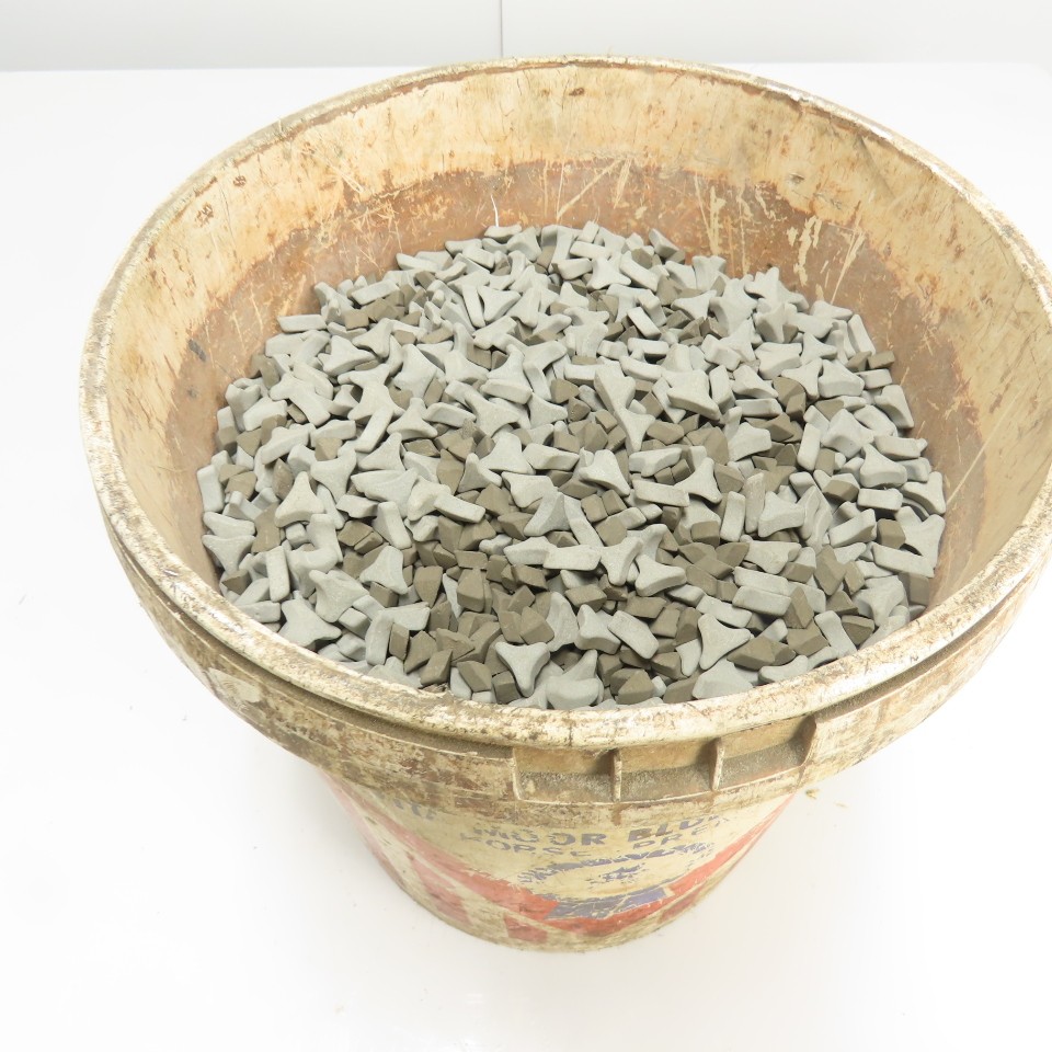 45lb+ Assorted Ceramic Triangle Tumbling Media Deburring Polishing