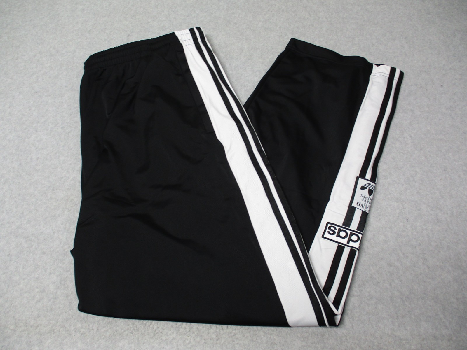 Adidas Originals Adibreak Snap Breakaway Track Pants Black Stripe Mens Large