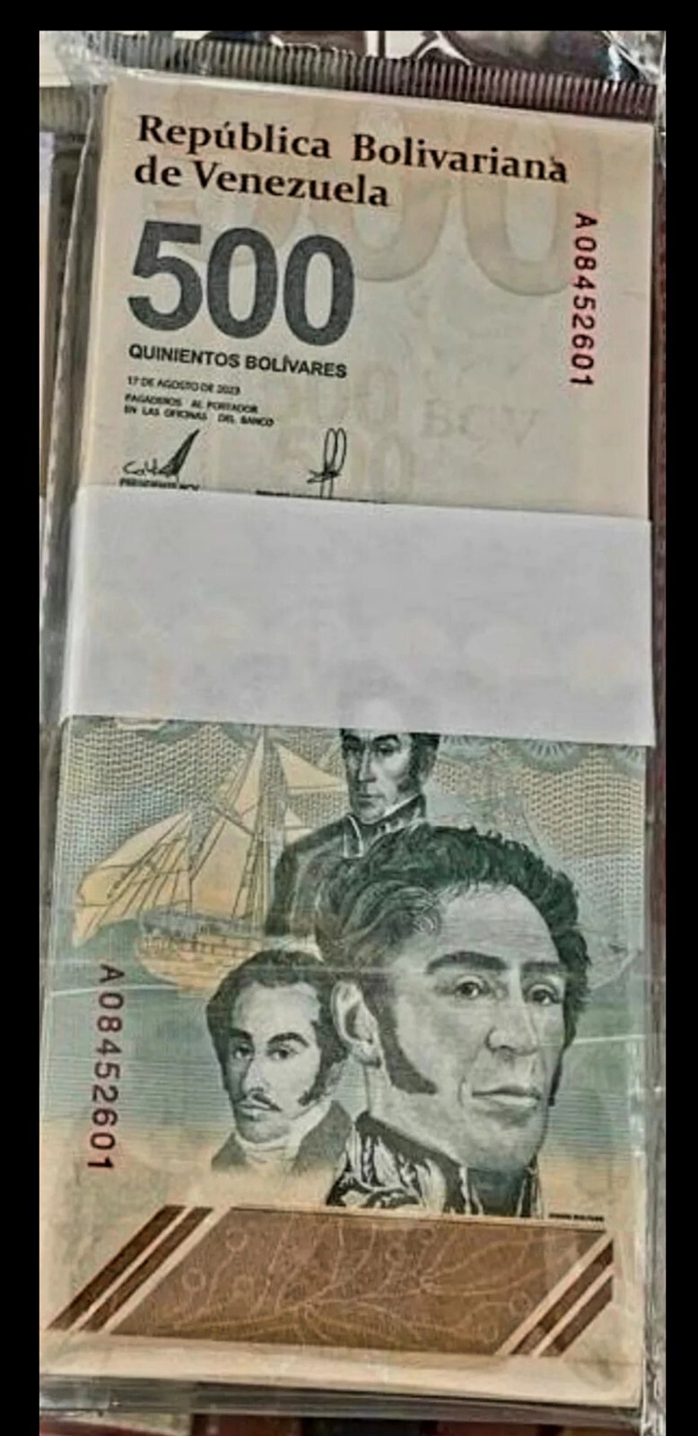 Venezuela 500 Digitales qty 5 2023 UNC 500 Million bolivar Soberano