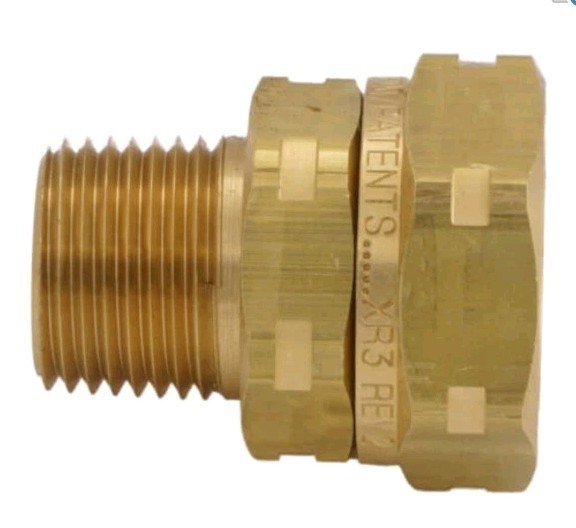 NEW Gastite XR3FTG-8 FlashShield Brass 1/2" Straight Male Pipe Adapter Fitting