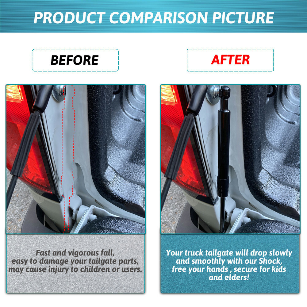 Truck Tailgate Assist Shock Strut Bar For 2015-2022 Ford F-150 Lift Support Set