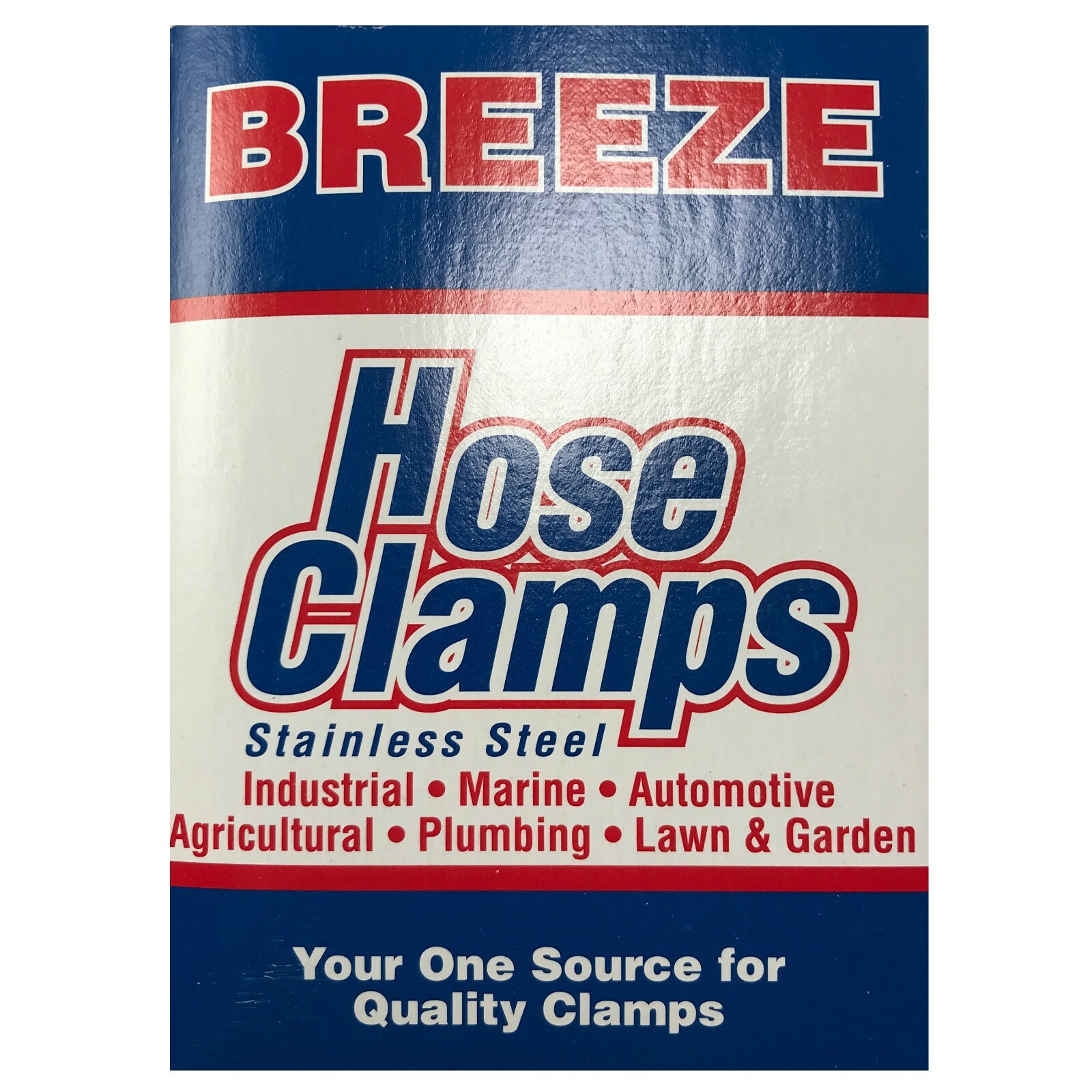 Box of 100 SAE #24 Stainless Steel 1-1/16 to 2 Worm Gear Hose Clamp 1/2 Band USA