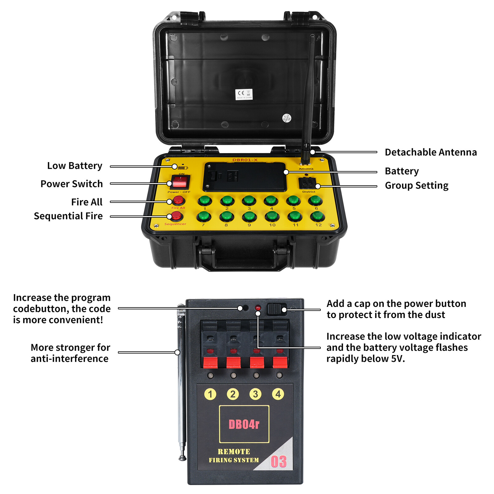 36cues Wireless Fireworks Firing system remote control fire control equipment