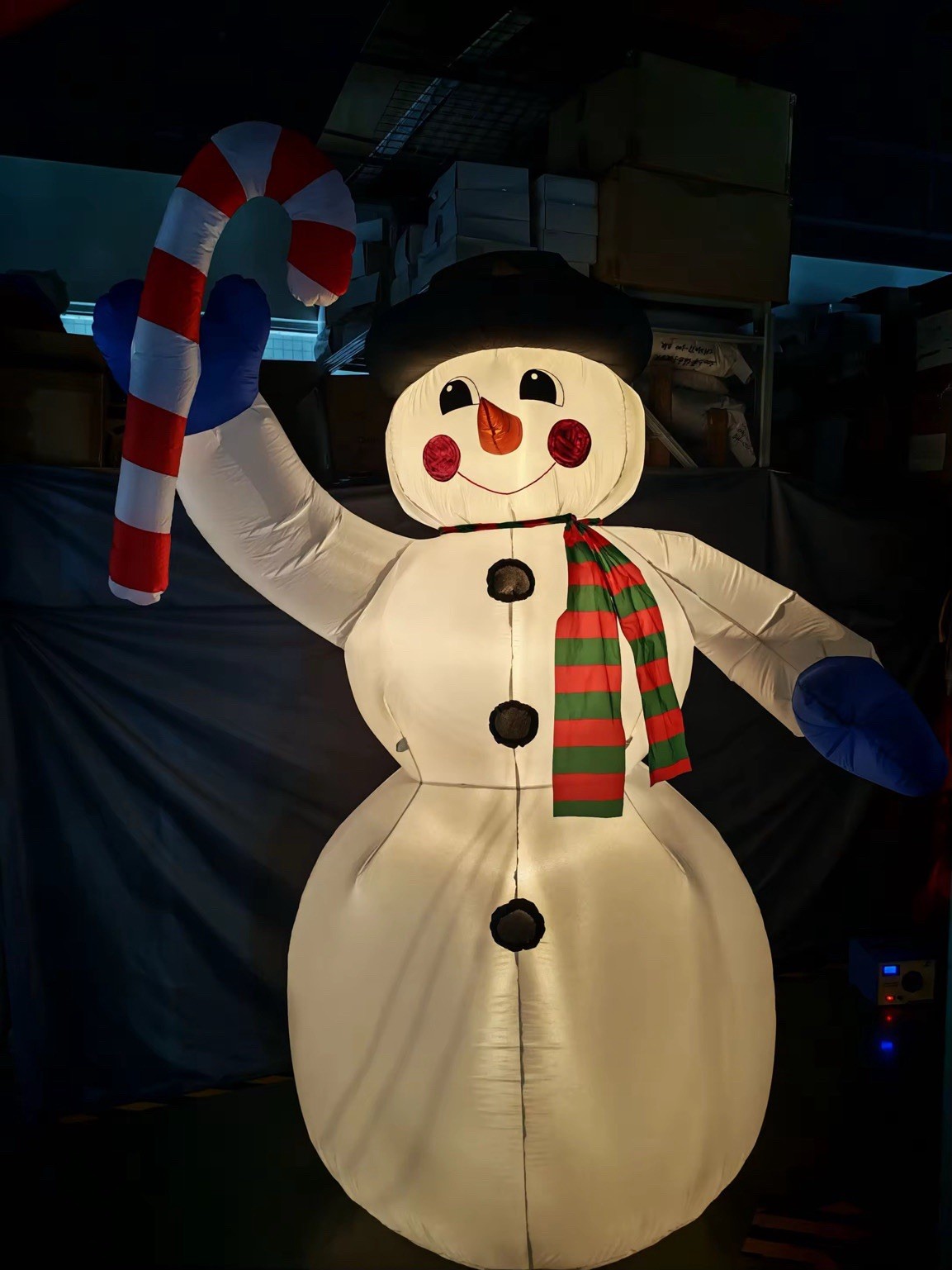 NEW 2025 Christmas Inflatable 8ft Candy-Cane Snowman