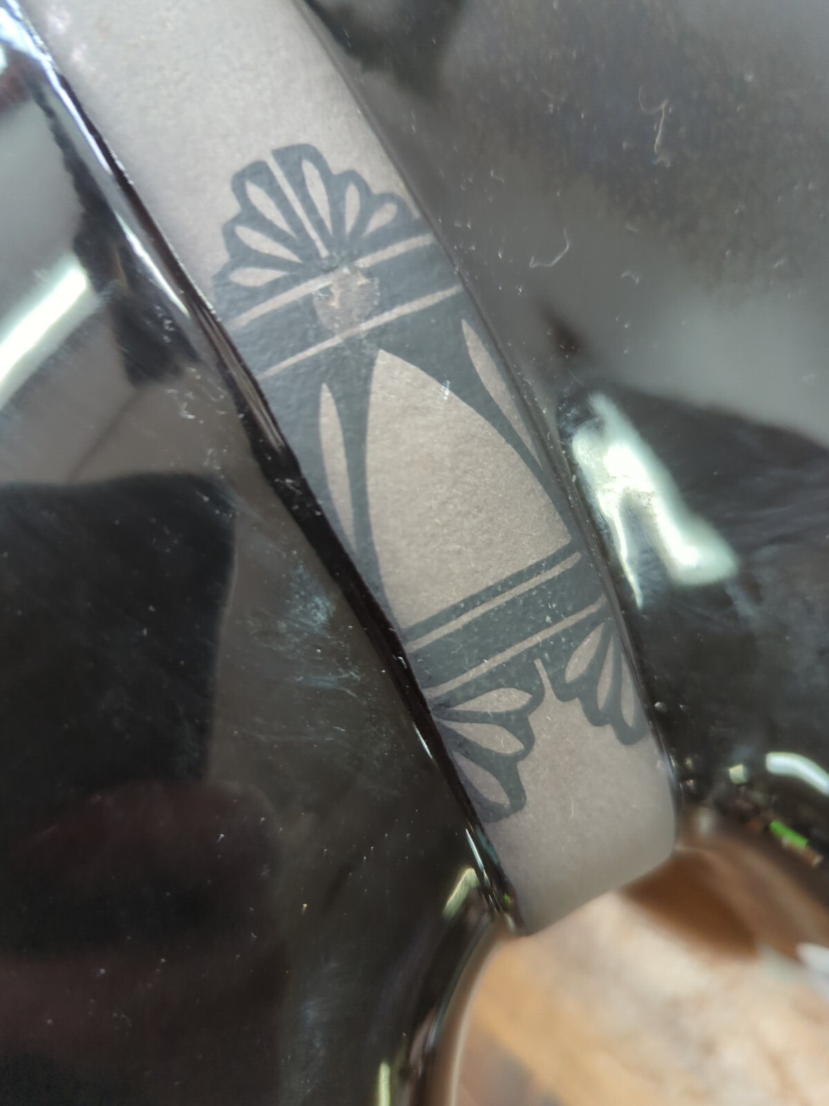 Large Lawrence Vargas New Mexico Blackware Pottery Bear Large 10"Artist