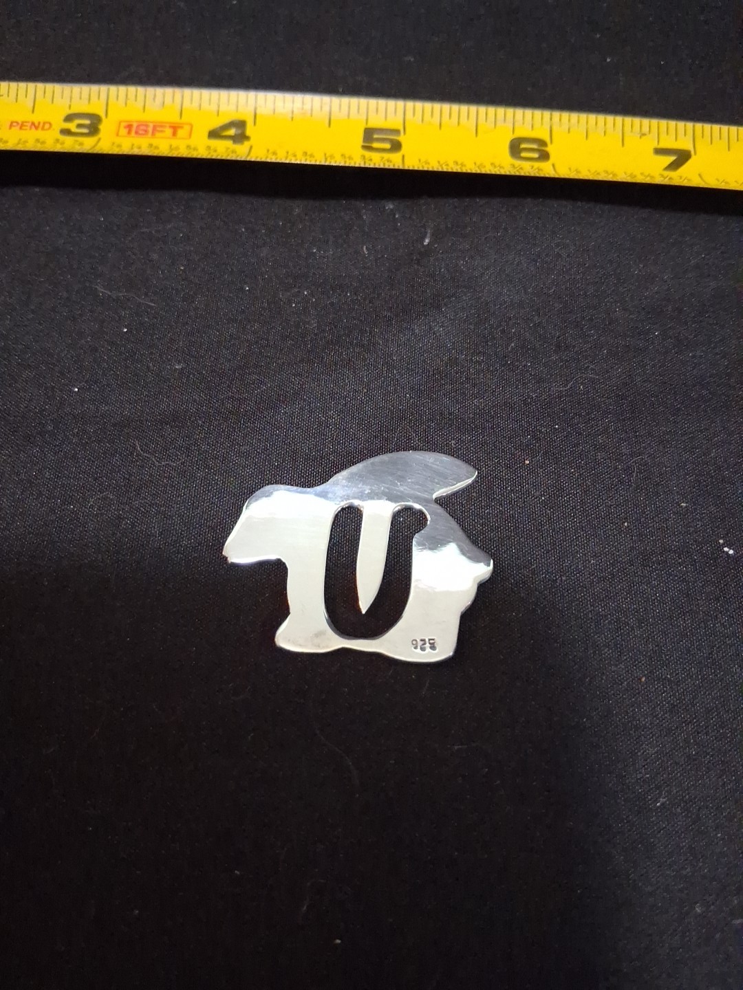 925 Sterling Silver Book Mark Bunny Rabbit Mirror Finish Just Polished