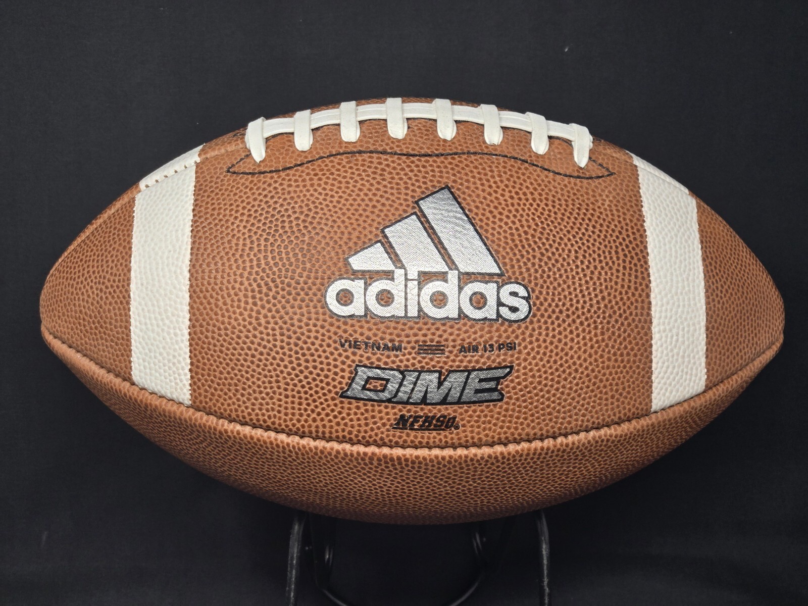 Adidas DIME Football Silver Leather NFHS Official Size CL6419 White NEW