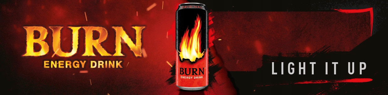 Burn Original Energy Drink from Poland 12 x 250ml Can Shipping with DHL from D