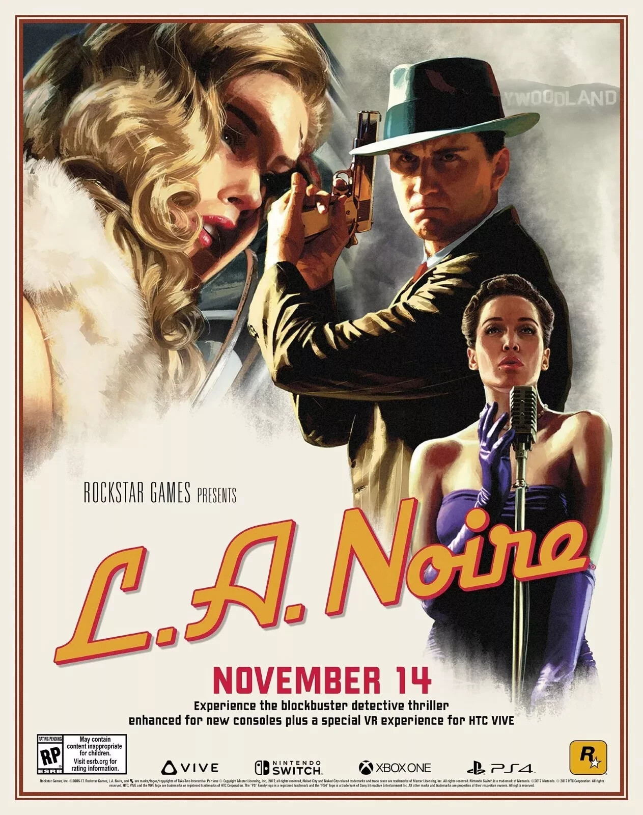 Rockstar Games LA Noire Movie Repro Print Poster US shipping