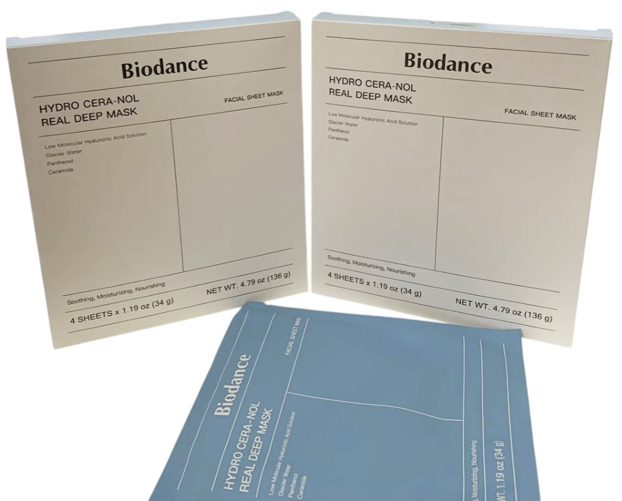 Biodance Hydro Cera-Nol Real Deep Mask Set of 8 Sheet 34g Each K-Beauty