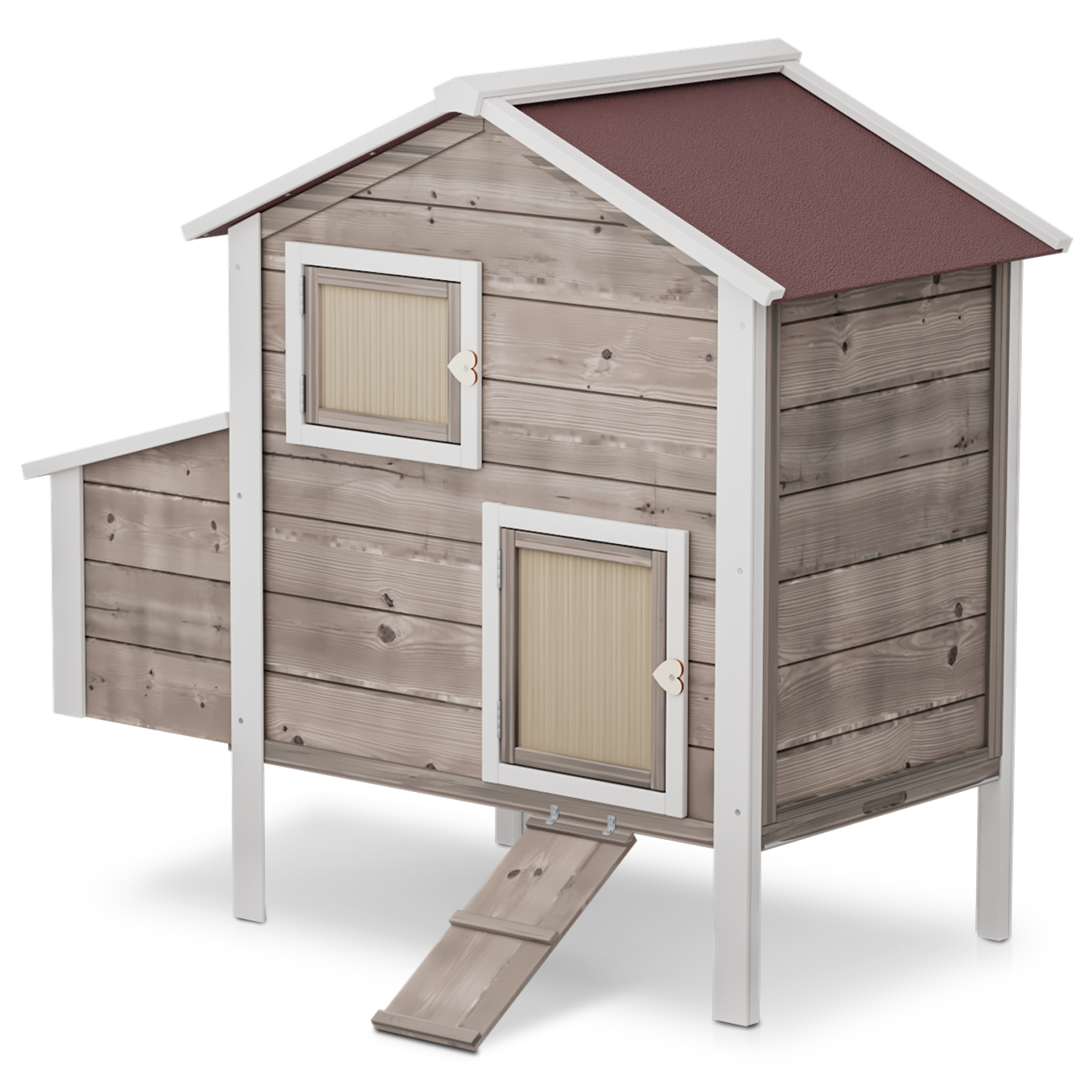 Wooden Chicken Coop Hen House with Removable Tray &Ventilation Door Nesting Box