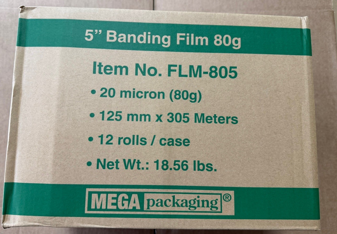 Stretch Wrap Plastic Banding Hand Films 5" x 1000 Feet With Handle (12 Rolls G)